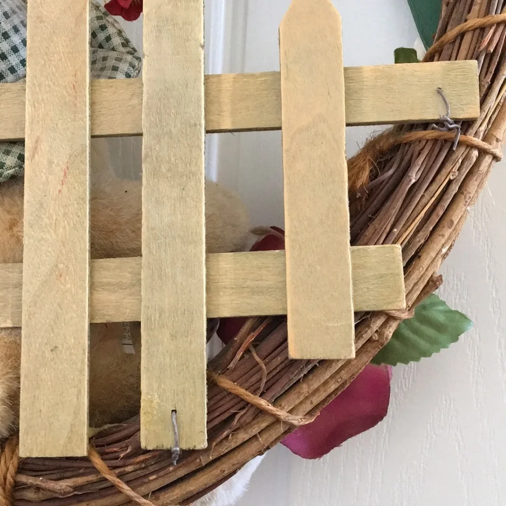 Nwt Heart-Shaped “Welcome” Wreath w/Waving bear